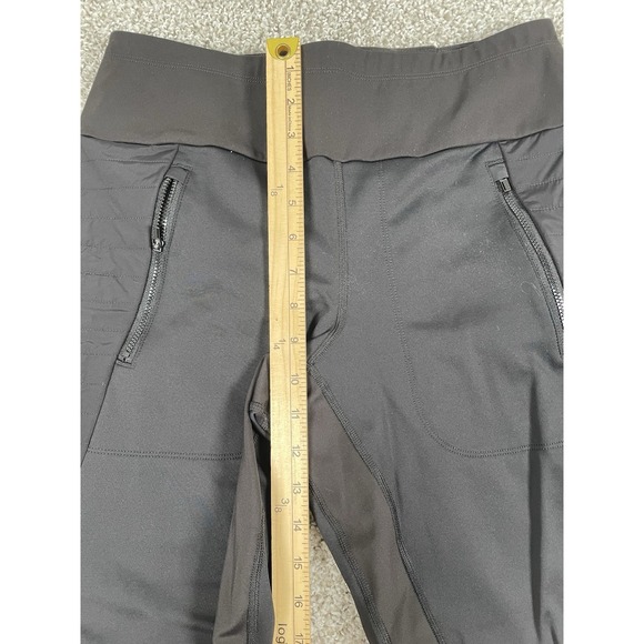 Athleta Women's Black Peak Hybrid Fleece-Lined Tight Activewear Leggings Medium - Picture 4 of 10